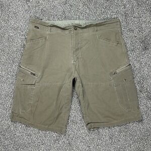 Kuhl Kourage Kargo Shorts Mens 40 12" Inseam Dark Khaki Hiking Outdoors Athletic